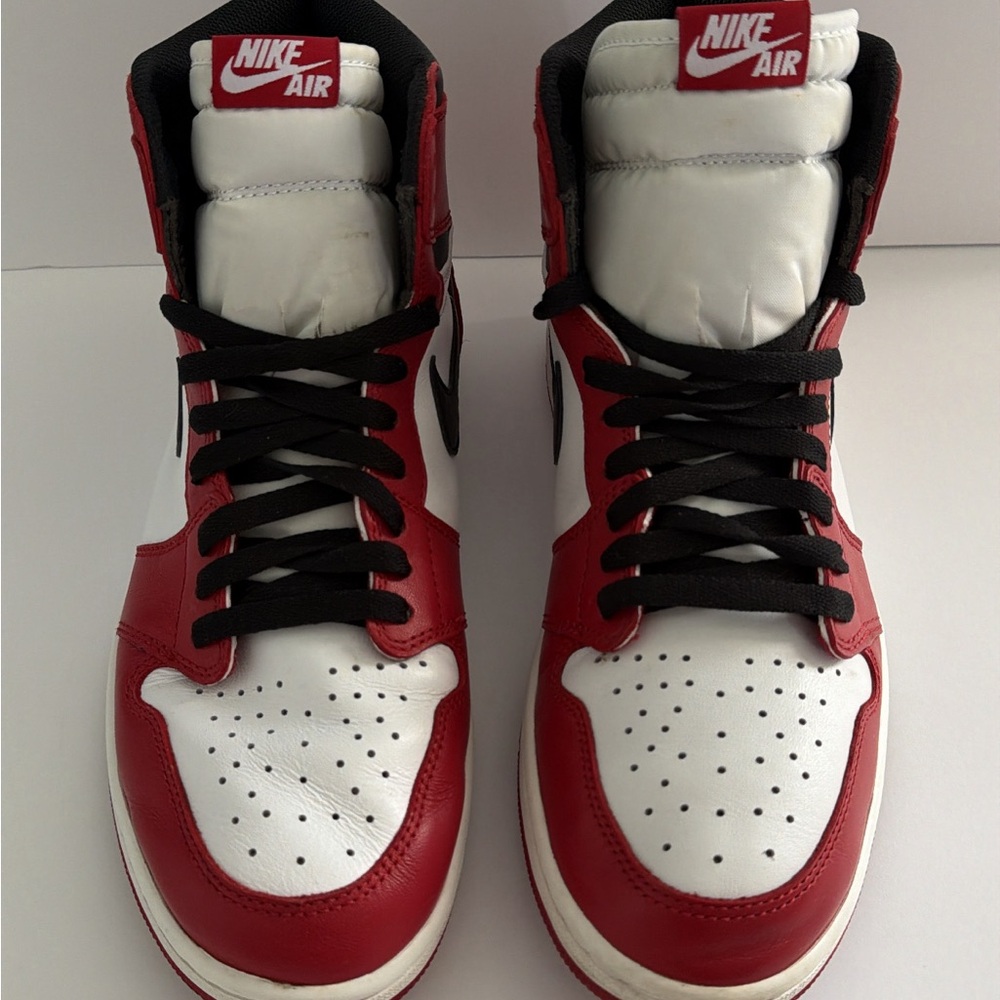 Nike Air Jordan Men's Red and White and Black Sneakers Size 12